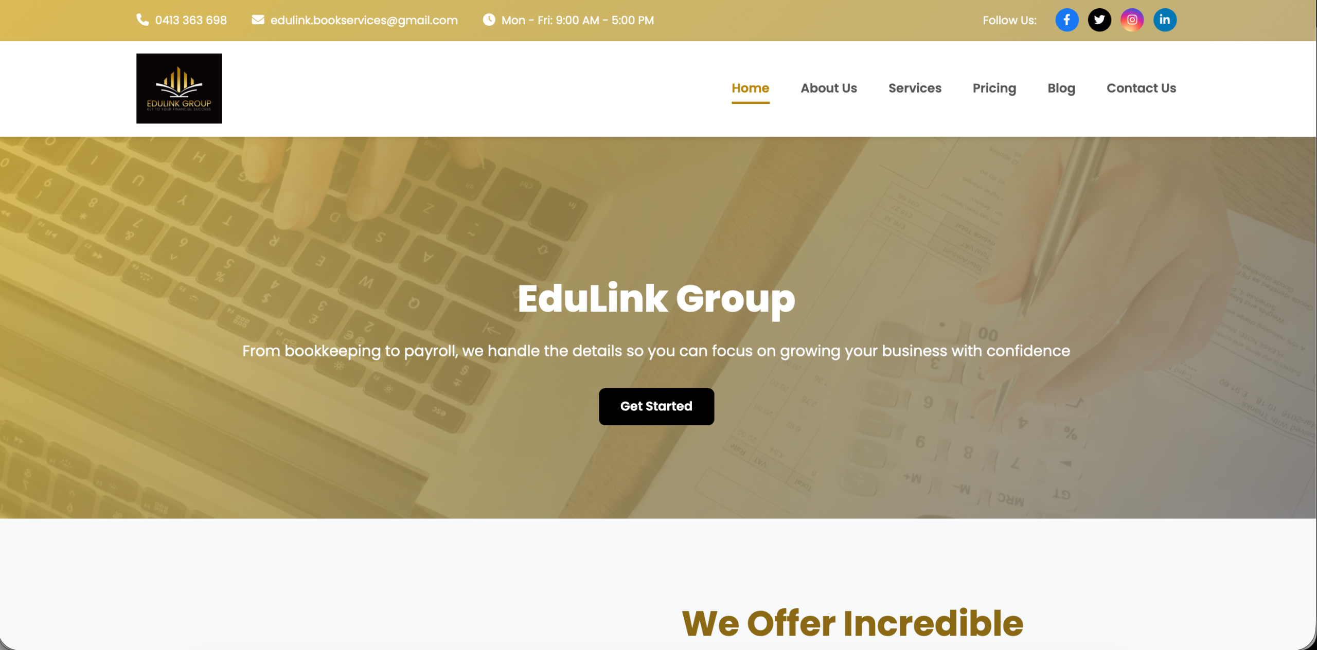 Edulink Group project screenshot