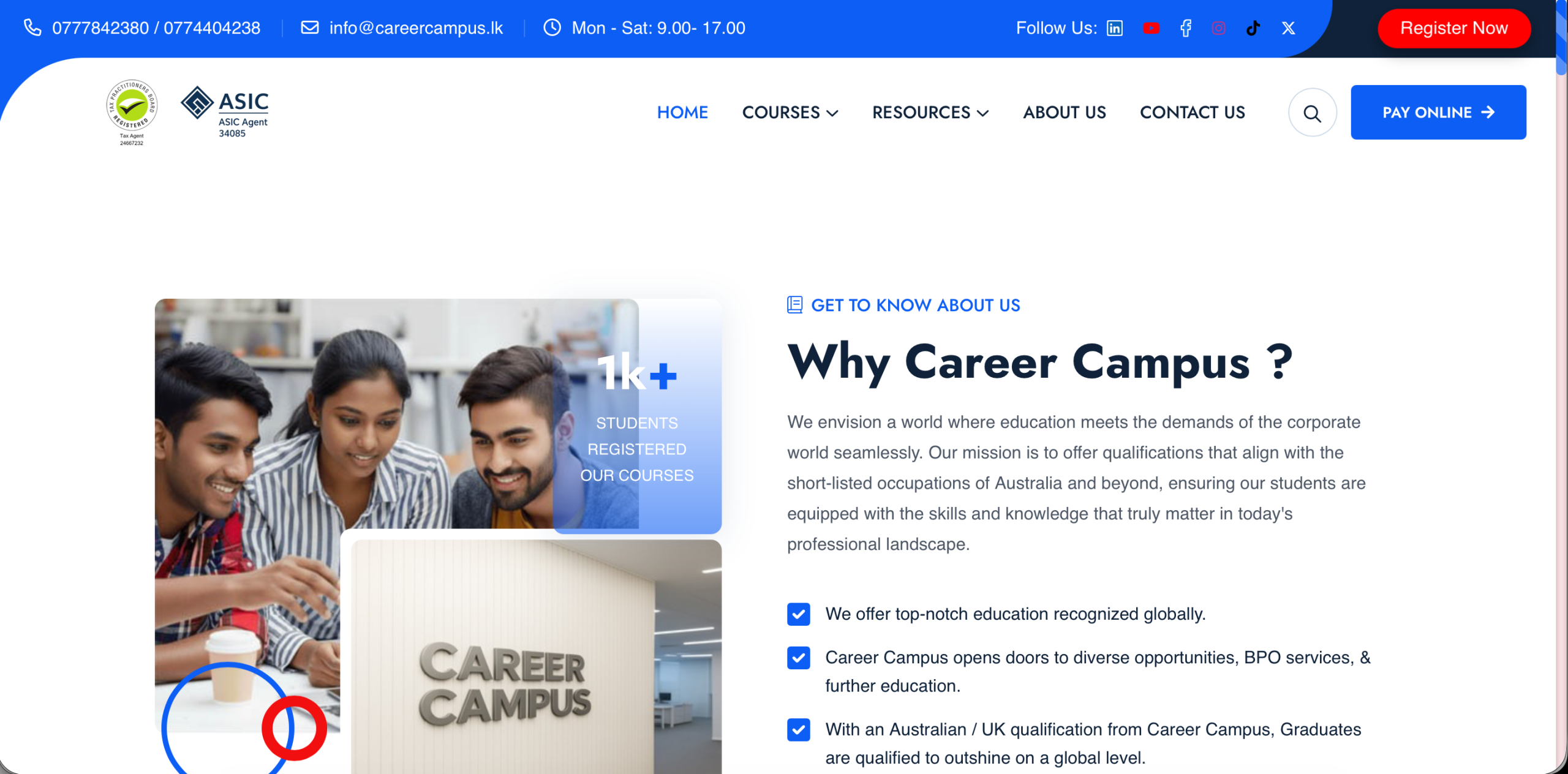 Career Campus project screenshot